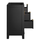 Modway Dixie 36" Solid Wood Bathroom Vanity Cabinet - Black-8