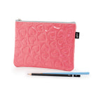 Hilroy Pencil Pouch - Hearts - Pink-Made with textured fabric, providing a stylish finish​