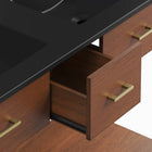 Modway Zaire 48" Double Sink Bathroom Vanity - Walnut/Black-8