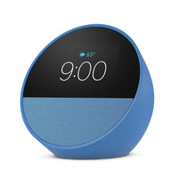 Amazon Echo Spot Smart Alarm Clock (2024) - Ocean Blue-MEET THE NEW ECHO SPOT - A sleek smart alarm clock with Alexa and big vibrant sound. Ready to help you wake up, wind down, and so much more.