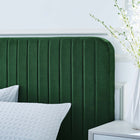 Modway Celine Channel Tufted Performance Velvet King Platform Bed - Emerald-Assembly Required