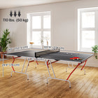 Soozier 9' x 5' Full Size Ping Pong Table - Table Tennis Table - Dark Grey-Converts to a regular table without net 