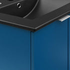 Modway Maybelle 24" Wall-Mount Bathroom Vanity - Navy/Black-Wall-Mount Design
