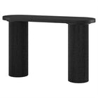 Hudson&Canal Isa Oval Fluted Console Table - 55" W - Black Grain-Tabletop features a weight capacity of 50 lbs