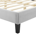 Modway Alexandria Tufted Performance Velvet Twin Platform Bed - Light Grey-Weight Capacity: 800 lb