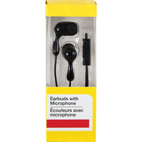 Staples In-Ear Headphones with Microphone, Black-Quality Sound