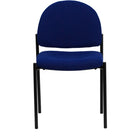 Flash Furniture Comfort Navy Fabric Stackable Steel Side Reception Chair-Guest Chair