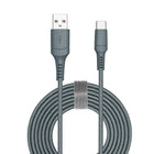 General Supply Goods + Co 6ft Braided Type C Cable - Charcoal-Includes organization strap