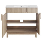 Modway Miles 36" Bathroom Vanity - White/Oak-8