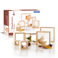 Guidecraft Magnification Blocks - 6 Pieces -Magnification Blocks are hardwood blocks ranging from 2" to 7"