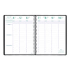 Blueline 2027 Planifi-Action 13-Month 7-Day Weekly/Monthly Planner - 11" x 8-1/2" - Black - French-Twin-wire binding with black soft Castillan vinyl jacket