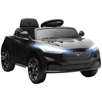 Qaba 12V Licensed Ford Mustang Mach-E Kids Electric Car - Black-Officially licensed Ford Mustang Mach-E, a stylish gift for kids 