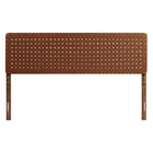 Modway Sparta Weave Vegan Leather King Headboard - Walnut Brown-5 Height-Adjustable Mounting Positions
