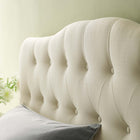 Modway Annabel Upholstered Fabric King Headboard - Ivory-Fiberboard and plywood frame