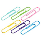 JAM Paper Colourful Jumbo Paper Clips - Large 2" - Spring Assortment - 75/Pack - 6 Packs-Size: 2 Inch (Jumbo) | Keep your stacks of paper organized with coloured paper clips
