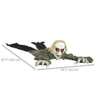 HOMCOM 66" Sound Activated Crawling Zombie Halloween Decoration-Making howling sounds 