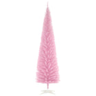 HOMCOM 7' Pencil Artificial Christmas Tree - Pink-Artificial Christmas tree has a slim pencil style 