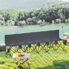 Outsunny 6 Seat Folding Camping Chair with Cup Holder and Carrying Case for Camping - Dark Grey-Equipped with 7 built-in cupholders
