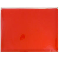 JAM Paper Plastic Envelopes with Zip Closure, Letter Booklet, 9.5 x 12.5, Red Poly, 12 Pack (218Z1RE)-Material: plastic