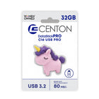 Centon Unicorn USB Flash Drive - USB 3.2 Gen1 - 32G - Lilac-Capacity : 32GB USB-A 3.2