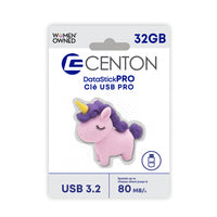 Centon Unicorn USB Flash Drive - USB 3.2 Gen1 - 32G - Lilac-Capacity : 32GB USB-A 3.2