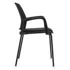 Offices to Go - Eor Guest Chair - Black-Contoured seat shape and waterfall edge effectively supports pelvis and hips in a comfortably balanced position, reducing pressure at the knee and allowing you to sit longer without discomfort