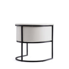 Manhattan Comfort Cosmopolitan 24" Mid-Century Modern Faux Leather Upholstered Dining Chair - White and Black - Set of 2-Delivered to you Fully Assembled! No Assembly Required