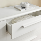 Modway Bellamy Curved 6-Drawer Dresser - White Matte-Elongated Drawer Handles