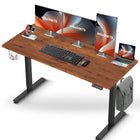 IMHome Height Adjustable Electric Standing Desk with 3 Memory Settings - 55" x 24" - Brown Top/Black Frame-Elevate your workspace with the IMHome Electric Standing Desk, a versatile and feature-rich solution for home offices and professional setups. This sit-stand desk offers smooth electric height adjustments from 28" to 47" (72cm to 118cm), allowing you to seamlessly switch between sitting and standing. With a built-in 3 memory settings, you can save your favorite height settings for ultimate convenience.