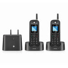 Motorola O2 Series Outdoor Cordless Telephone with Answering Machine - Black - 2 Pack-Totally Dustproof: Never worry about small particles damaging your phone (IP67 rated)