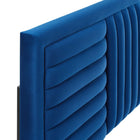 Modway Believe Channel Tufted Performance Velvet Twin Headboard - Navy-Dense Foam Padding