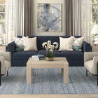 Hudson&Canal Langston 34"W Square Coffee Table - Alder White-Clean with a soft, dry cloth and no harsh chemicals or abrasive cleaning materials