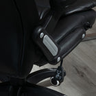 Vinsetto Height Adjustable Executive Office Chair with Swivel Wheels and Arms - Black-Reclining back angle up to 130 degree