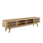 Modway Render 70" Entertainment Center TV Stand - Oak-Mid-Century Style 70" TV Stand