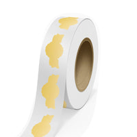 JAM Paper Standard Label Rolls - Anniversary Seal - 1 3/8 x 2 5/8 - Gold Metallic Foil - 125 Labels/Roll-Colour: Durable Gold Shiny Foil | Make your mail stand out with colourful shipping address labels.