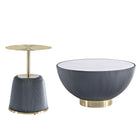 Manhattan Comfort Anderson Modern 28.15" Coffee Table and 15.75" End Table - Grey - Set of 2-Modern Coffee Table and End Table Set for Living Room Use