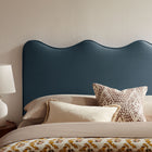 Modway Athena Stain-Resistant Performance Velvet King Size Headboard - Cadet Blue-Wood Blend Frame