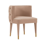 Manhattan Comfort Maya 24.02" Modern Velvet Upholstered Dining Chair - Nude-10