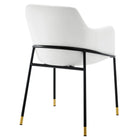 Modway Jovi Performance Velvet Dining Armchair - Black/White - 2 Pack-Chair Weight Capacity: 331 lbs.