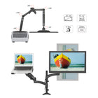 ShoppingAll Fully Adjustable Dual Monitor Stand Arm Mount and Laptop Trad Adapter - Black-Compatible with 75mm x75mm or 100mm x 100mm VESA mounting patterns