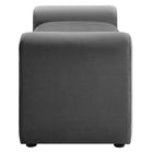 Modway Waverly Performance Velvet Bench - Grey-Adjustable Non-Marking Foot Pads