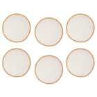 Maxwell & Williams Table Accents Placemat Round - 38 cm - White Natural - 6 Pack-Wipe with Wet Cloth