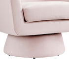 Modway Astral Performance Velvet Fabric and Wood Swivel Chair - Pink-8