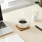 Minimal Paper Fiber Coaster - 6 Pack-L x W x T: 100 x 100 x 9 mm / 4 x 4 x 3/8 in
