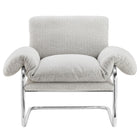 Modway Ansel Boucle Fabric Accent Chair - Newsprint-Assembly Required