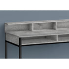 Monarch Specialties 7703 48" Computer Desk - Grey/Black Standing Height-Finished on all sides for flexible placement anywhere in a home office