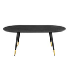 Modway Vigor 47" Oval Coffee Table - Black-Gold Sleeves
