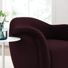 Modway Compose Performance Velvet Swivel Armchair - Mulberry-Round Barrel Silhouette
