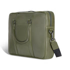 Champs Onyx Leather Slim Briefcase - Khaki-Made of Genuine Cowhide Leather