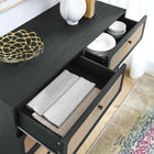 Modway Chaucer 6-Drawer Compact Dresser - Black-Durable Particleboard Construction